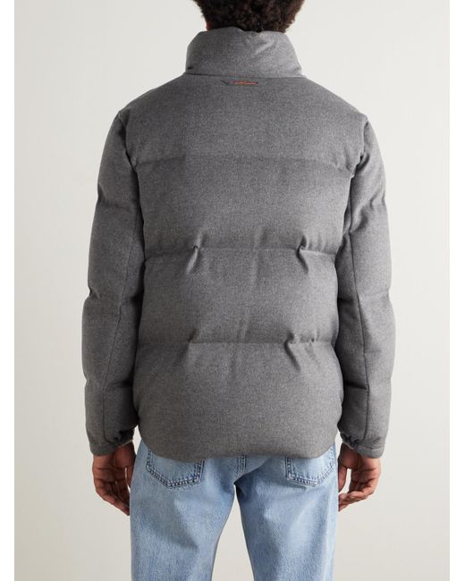 Sease Gray Tribeca Quilted Wish Virgin Wool And Cashmere-Blend Down Jacket for men