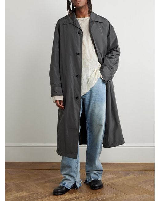 Jil Sander Black Shell Overcoat for men