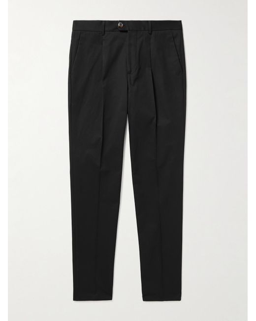 Pantaloni A Gamba Affusolata di Brunello Cucinelli in Black da Uomo