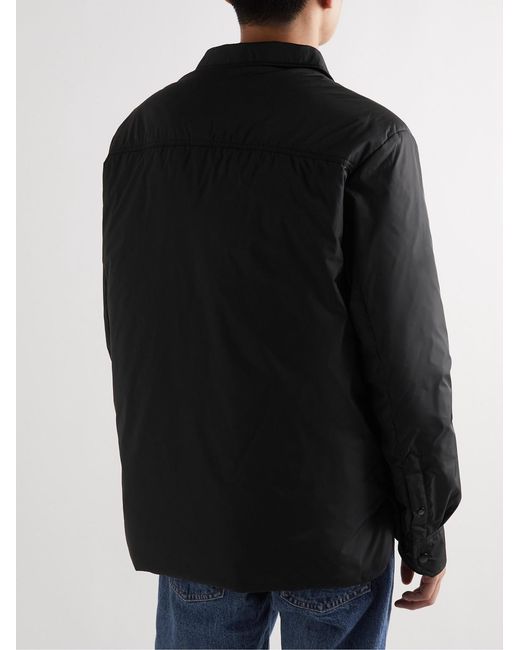 Moncler Black Pyrole Grosgrain-Trimmed Nylon Down Overshirt for men