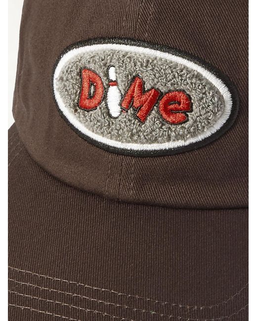 Dime Brown Munson Logo-appliquéd Cotton-twill Baseball Cap for men