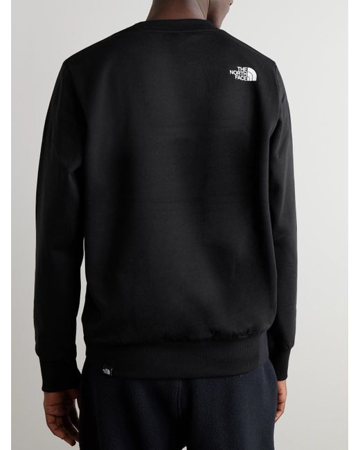 The North Face Black Simple Dome Logo-print Cotton-blend Jersey Sweatshirt for men