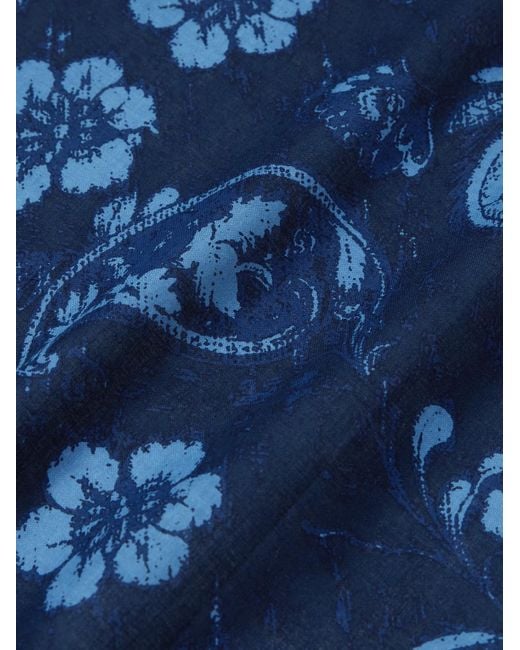 Blue Blue Japan Blue Tsujigahana Printed Cotton Bandana for men
