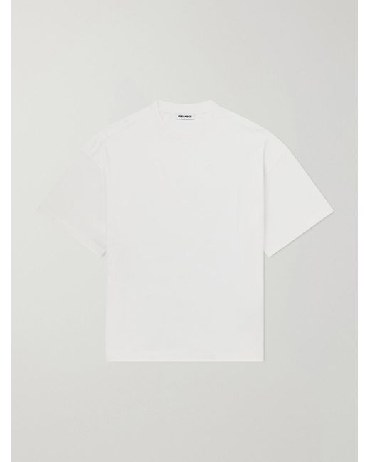 Jil Sander White Cotton-Jersey T-Shirt for men