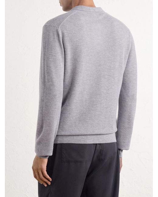 Orlebar Brown Gray Bresson Cashmere Polo Shirt for men