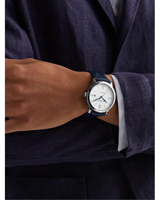 Baume & Mercier Black Classima Automatic 42Mm Stainless Steel And Alligator Watch, Ref. No. 10333 for men