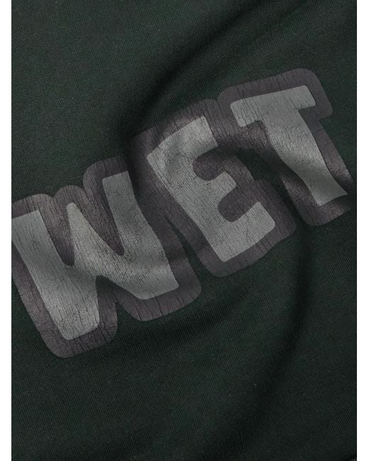 ERL Green Logo-print Cotton-blend Jersey Hoodie for men