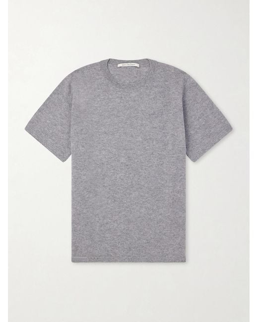God's True Cashmere Gray Cashmere T-Shirt for men