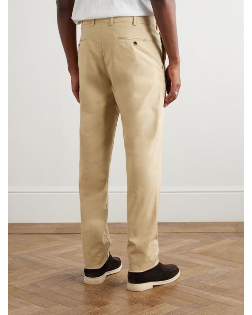 Loro Piana Natural Carlo Hyannis Tapered Cotton-Blend Trousers for men