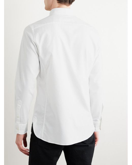 Tom Ford White Button-down Collar Cotton Oxford Shirt for men