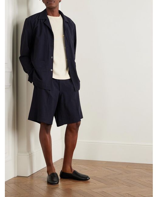 STÒFFA Blue Wool-seersucker Jacket for men