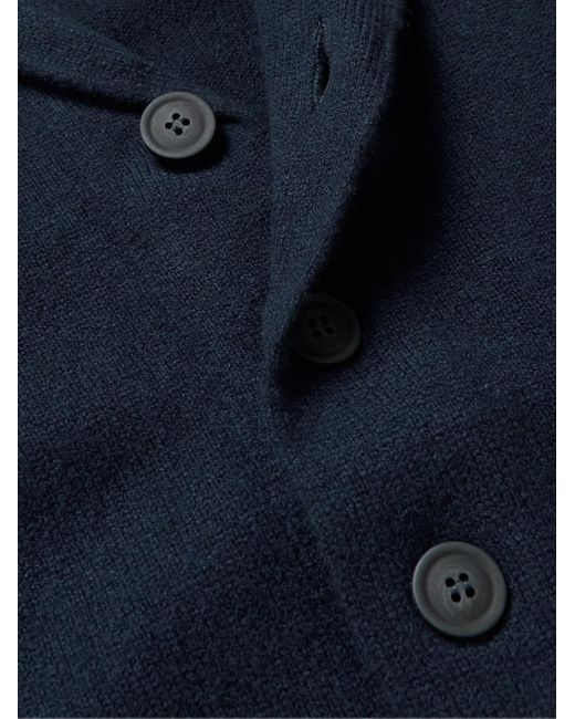 John Smedley Blue Cullen Slim-fit Recycled-cashmere And Merino Wool-blend Cardigan for men