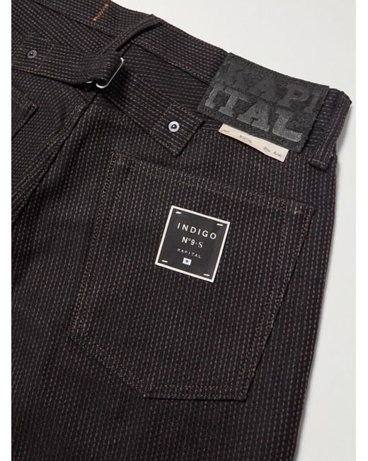 Kapital Black Monkey Cisco Straight-Leg Embroidered Century Denim Jeans for men