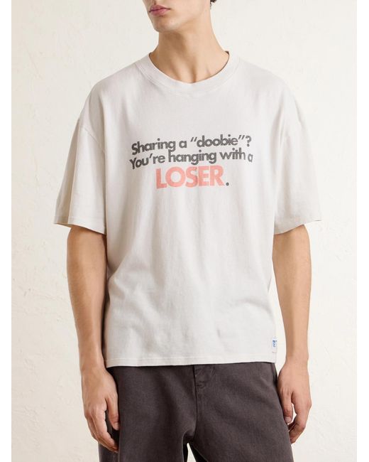 NAHMIAS White Psa Printed Cotton-Jersey T-Shirt for men
