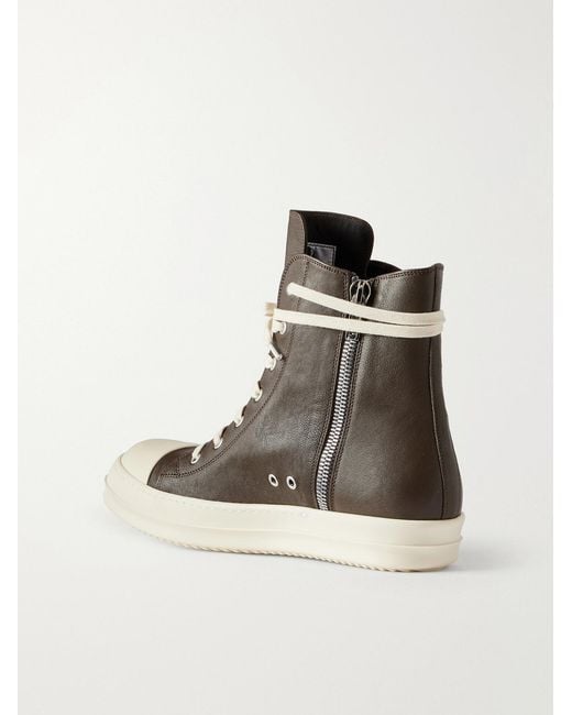 Rick Owens Natural Sneaks Leather Sneakers for men