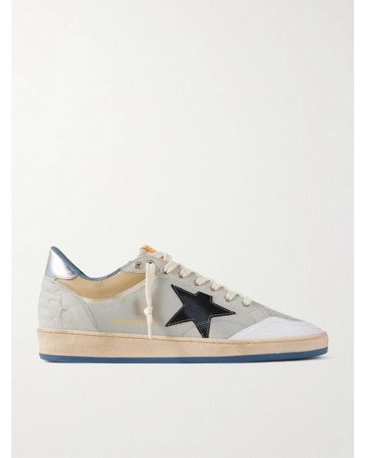 Golden Goose Deluxe Brand Ball Star Sneakers aus Leder in Distressed-Optik in Gray für Herren