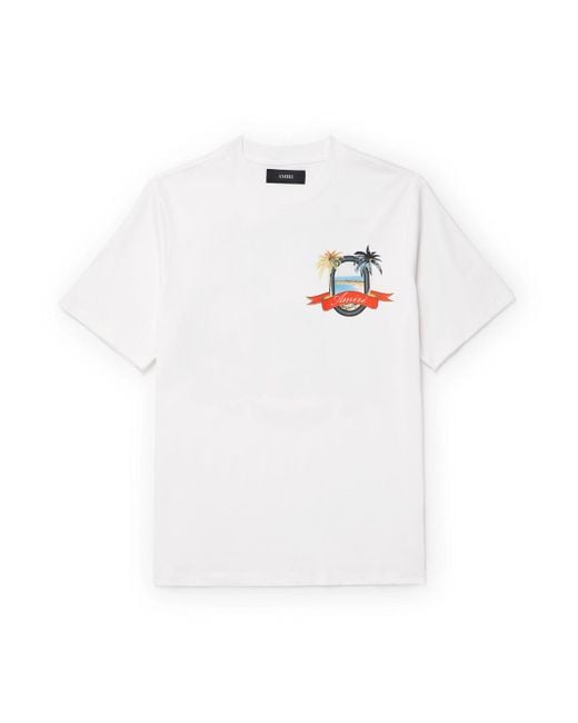 Amiri Men's White Ma Paradise Logo-Print Cotton-Jersey T-Shirt