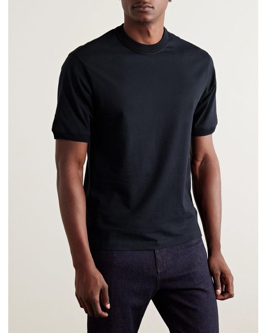 T-Shirt di Canali in Blue da Uomo
