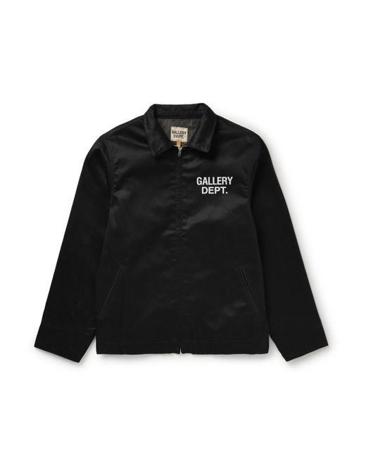 GALLERY DEPT. Black Montecito Logo-Print Cotton-Twill Jacket for men