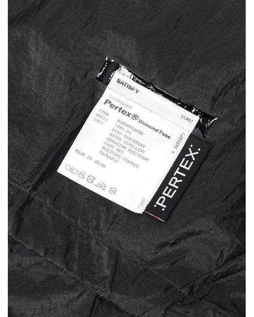 Satisfy Gray Logo-Appliquéd Rippy Ripstop-Panelled Pertex Diamond Fuse Hooded Jacket for men