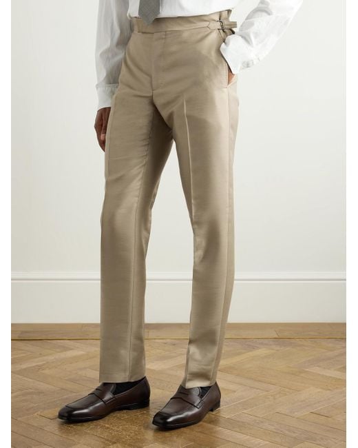 Pantaloni A Gamba Dritta di Tom Ford in Natural da Uomo