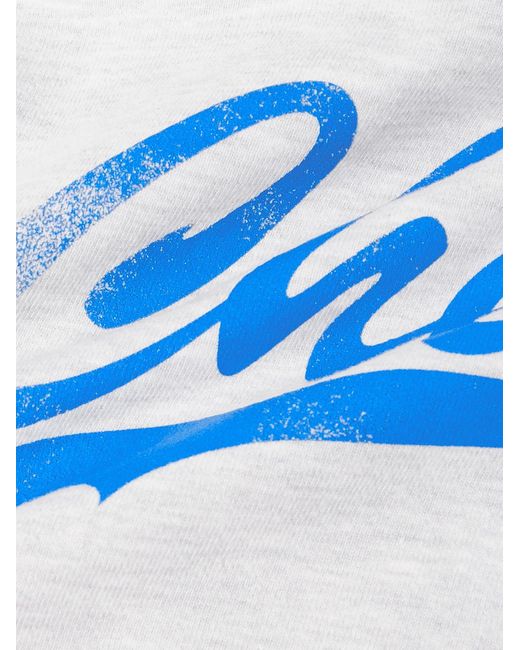 CHERRY LA White Logo-print Cotton-blend Jersey Hoodie for men