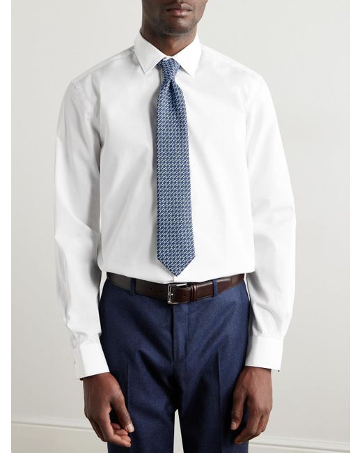 Paul Smith White Cotton-Poplin Shirt for men