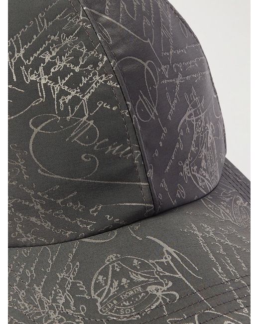 Berluti Gray Scritto-Jacquard Twill Baseball Cap for men