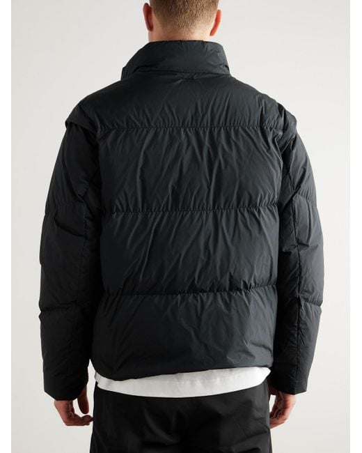 Laminar Black Quilted Shell Down Jacket for men