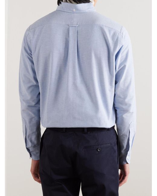 Kingsman Blue Button-down Cotton Oxford Shirt for men