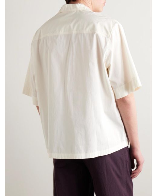 Jil Sander Natural Convertible-Collar Cotton-Poplin Shirt for men