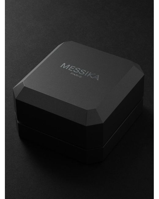 Messika Black My Move, Diamond And Leather Bracelet for men