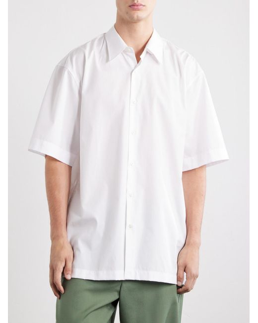 Dries Van Noten White Cassidye Cotton-poplin Shirt for men