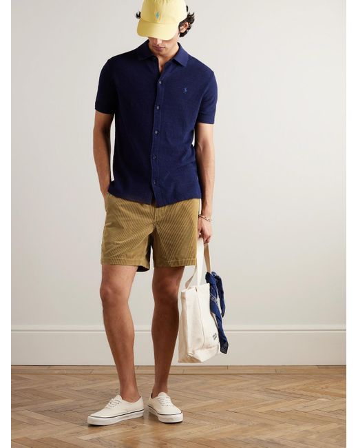 Polo Ralph Lauren Prepster gerade geschnittene Shorts aus Baumwollcord mit Kordelzugbund in Natural für Herren