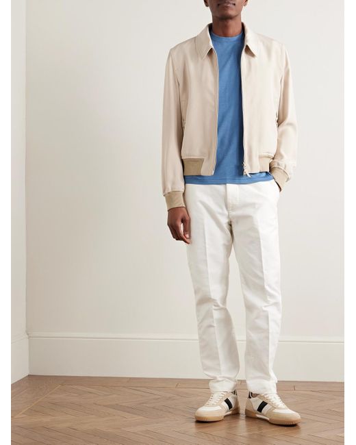 Tom Ford Blue Slim-fit Lyocell And Cotton-blend Jersey T-shirt for men