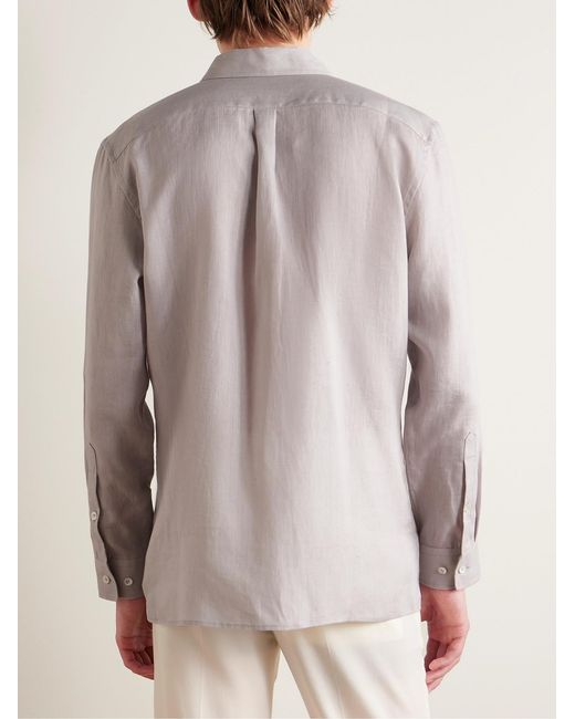 Gabriela Hearst White Nicolas Linen Shirt for men