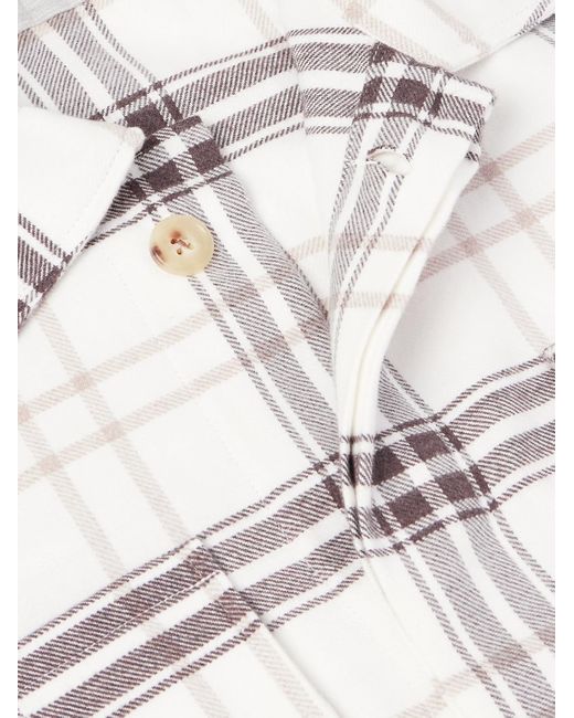 Eleventy Brown Checked Cotton Shirt for men