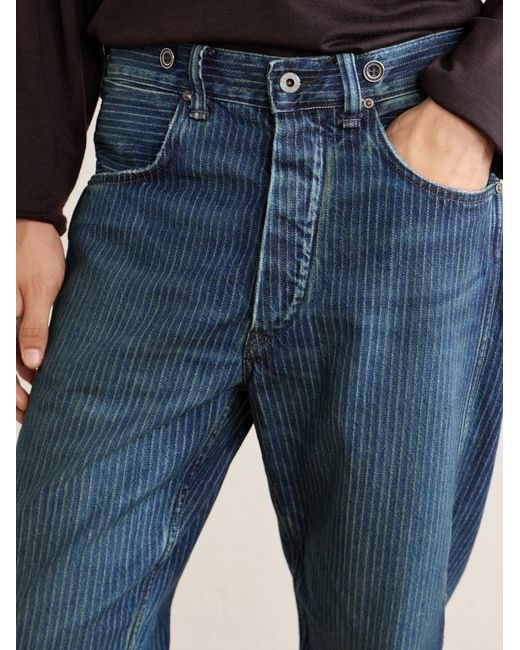 RRL Blue Richmond Straight-leg Striped Jeans for men
