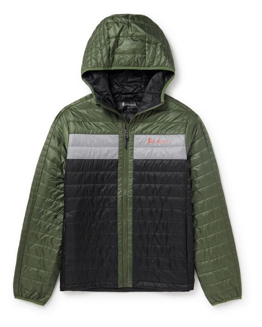 COTOPAXI Green Capa Logo-print Quilted Recycled-nylon Ripstop Hooded Jacket for men