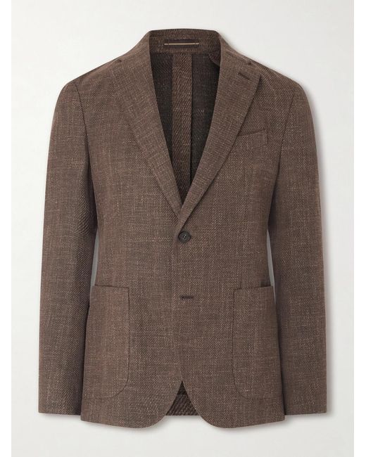 Slowear Brown Incotex Cotton Blazer for men