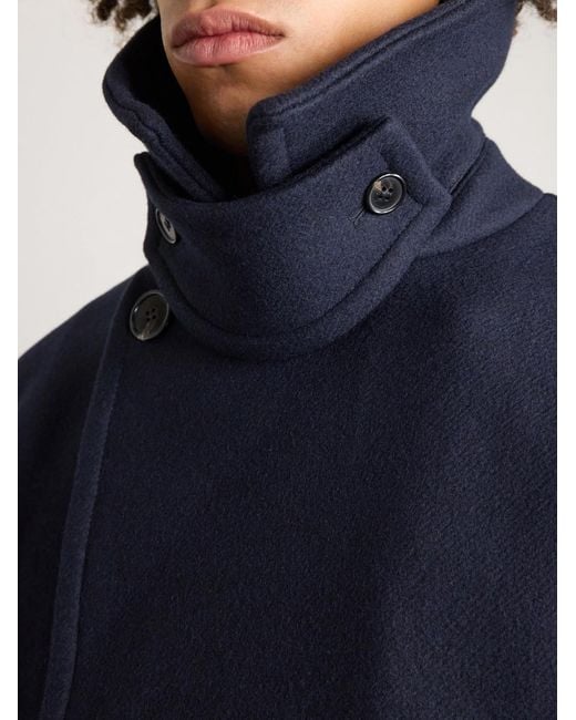 A.P.C. Blue Andy Double-breasted Wool-blend Coat for men