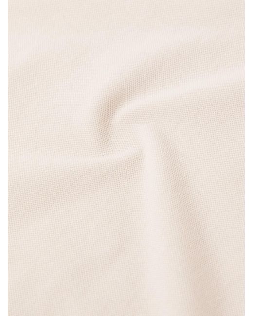 Loro Piana Natural Cotton-Piqué Polo Shirt for men