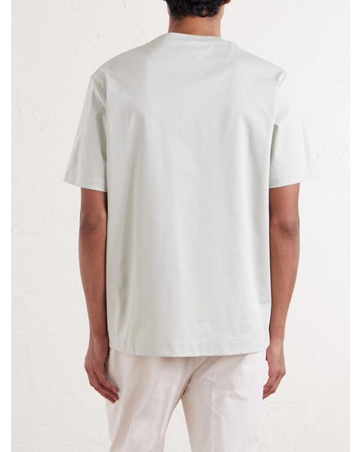 Mr P. White Organic Cotton-jersey T-shirt for men