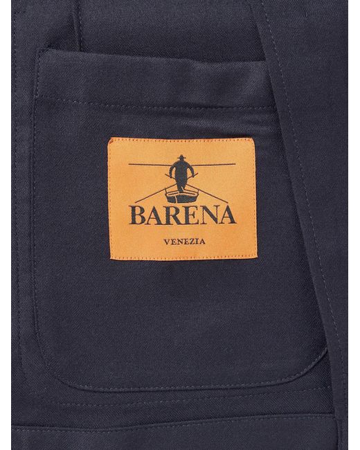 Barena Blue Borgo Virgin Wool-Blend Suit Jacket for men