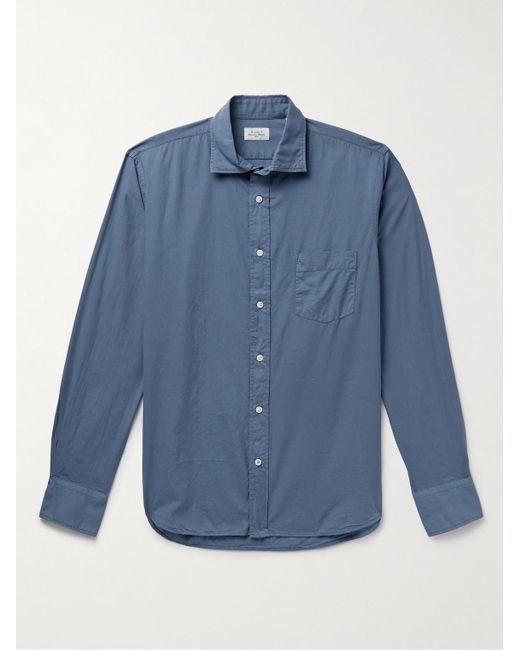 Hartford Blue Paul Pat Cotton-voile Shirt for men