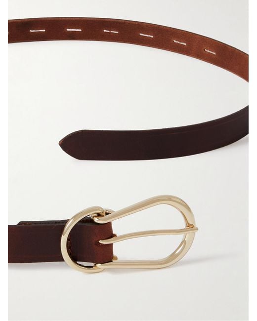 Bleu De Chauffe Brown Cléo 2.2cm Leather Belt for men