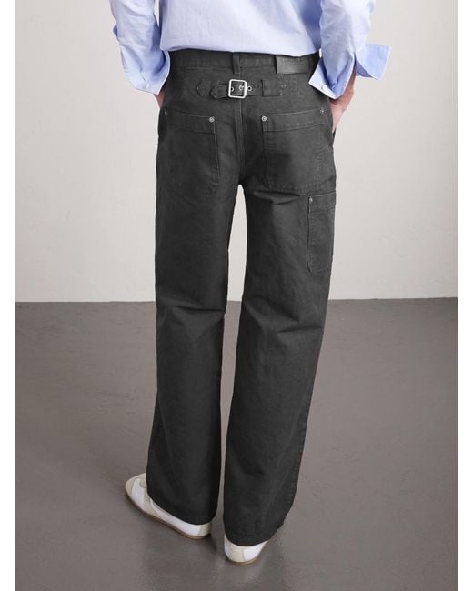 Loewe Gray Straight-Leg Cotton Trousers for men