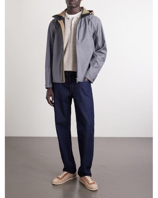 Sease Purple Summer Balma Virgin Wool Hooded Jacket for men
