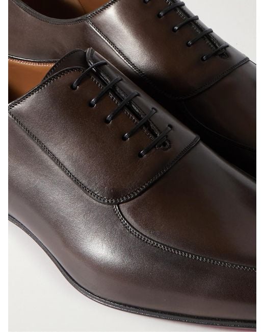 Christian Louboutin Brown Lafitte Leather Oxford Shoes for men