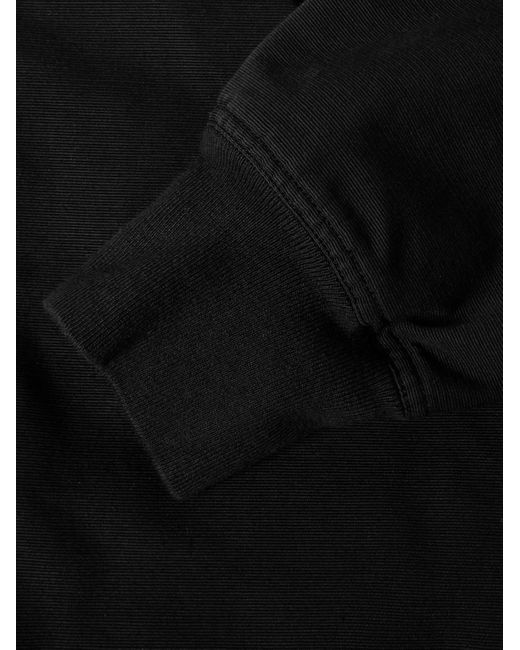Rick Owens Black Embellished Cotton-jersey Zip-up Hooded Bomber Jacket for men